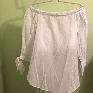 White off the shoulder shirt